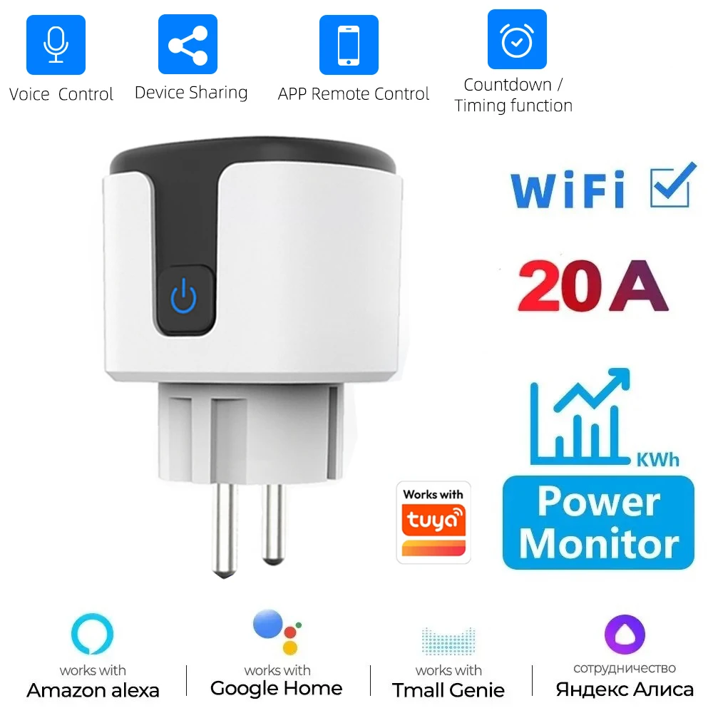 WiFi Smart Plug with Power Monitoring and Voice Control