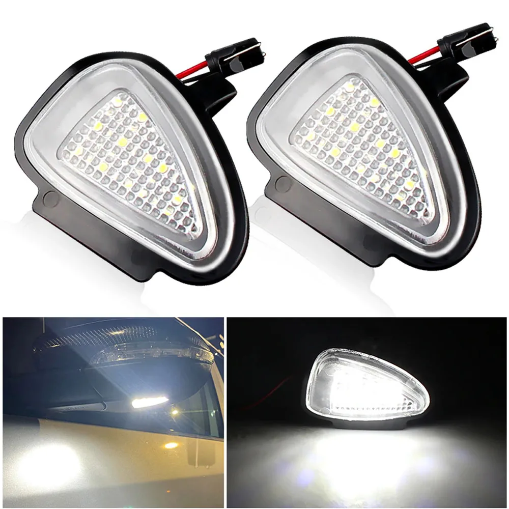 

2x Error Free White Led Under Side Mirror Puddle Light for VW Golf 6 MK6 GTI R 2008-2014 Touran 2011-2014
