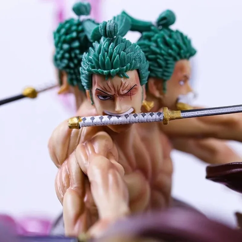 18cm One Piece Gk Roronoa Zoro Action Figure Interchangeable Head Figures Rengoku  Oni Giri Battle Scene Statue Pvc Figma Toys - Action Figures - AliExpress
