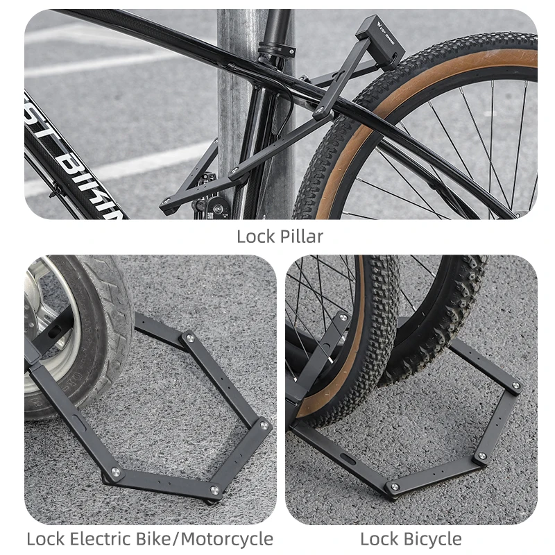 High-Security Portable Folding Bike Lock - Durable Anti-Theft Lock for Bicycles and Scooters