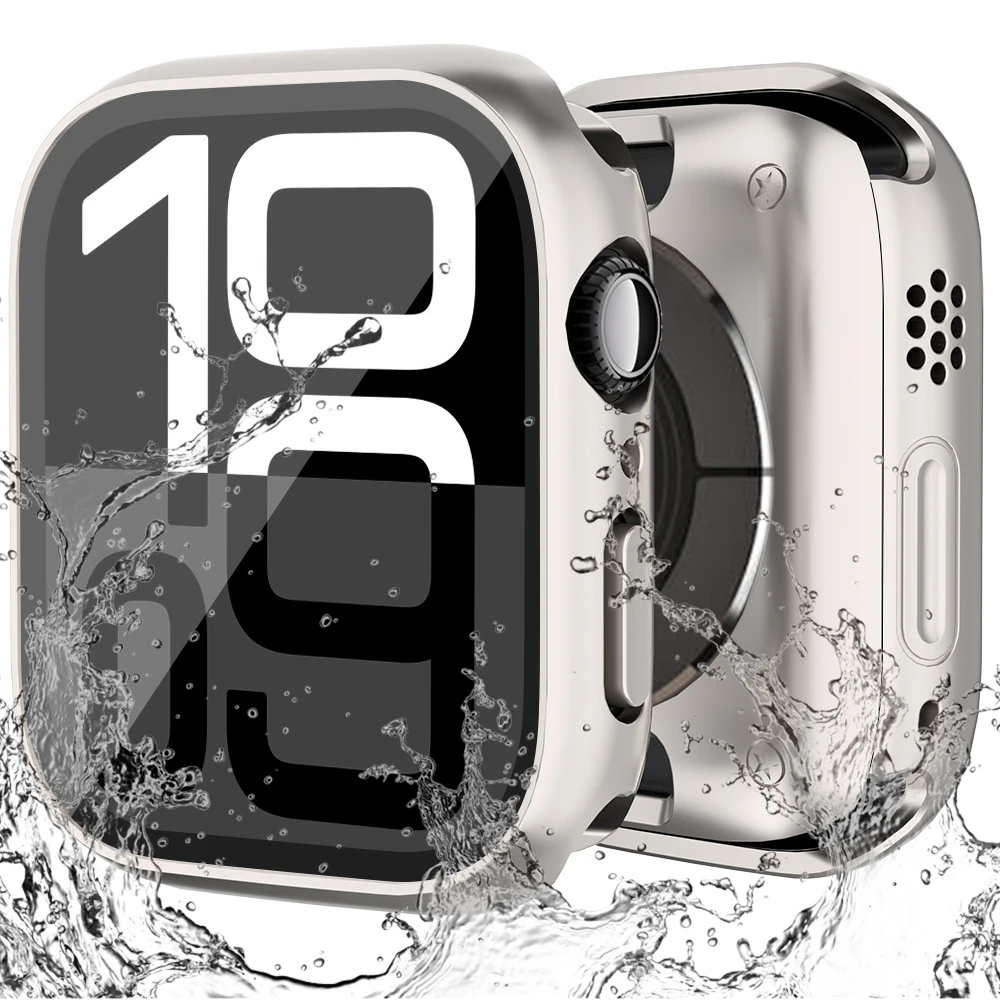 Premium 360° Bumper Tempered Glass Cover for Smartwatch - 46mm/42mm Screen Protector