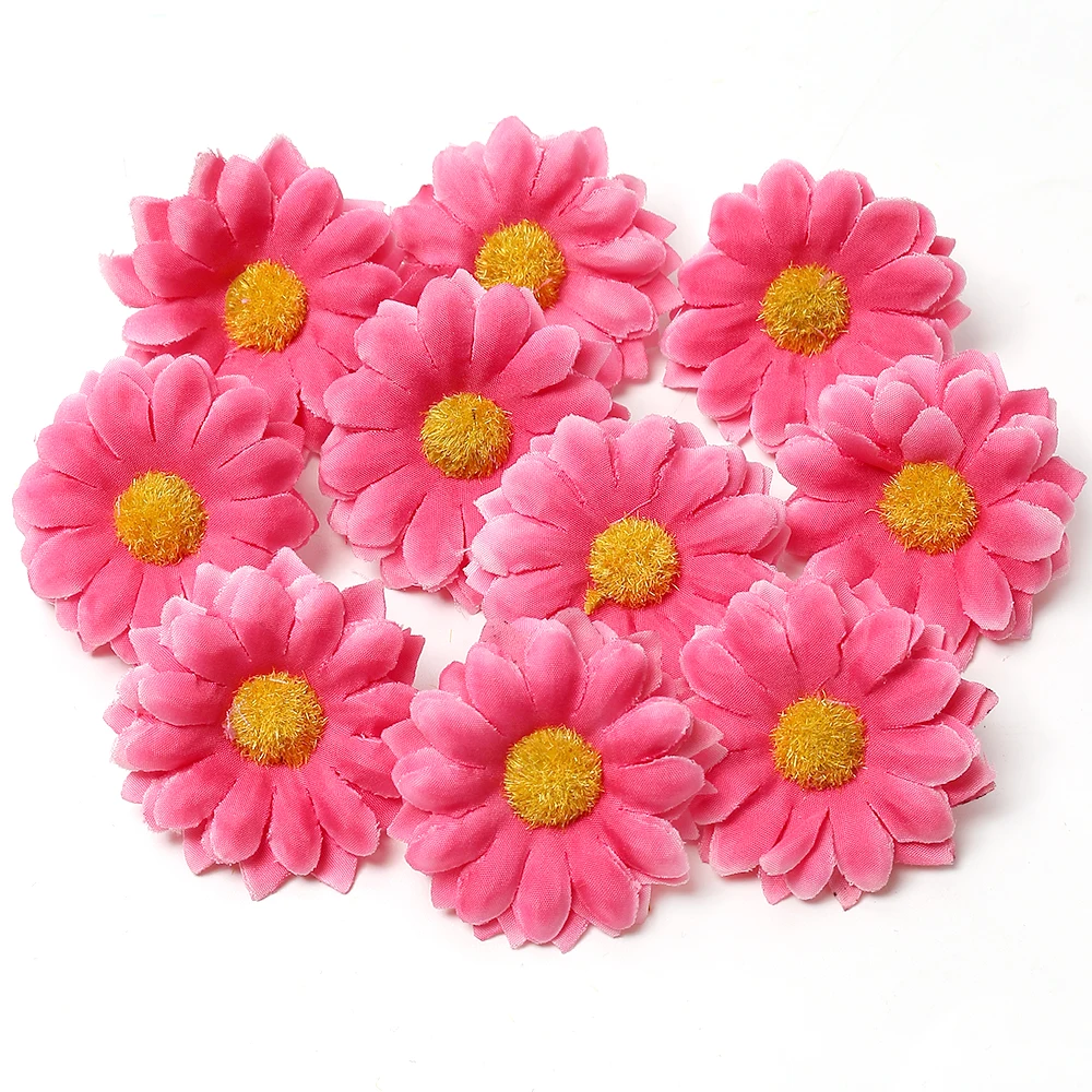 10/20 Stück Gänseblümchen-künstliche Blumenköpfe aus Seide, künstliche Blumen für Heimdekoration, Hochzeit, Party, DIY, Kranz, Sammelalbum, Basteln, Geschenkzubehör – Detail 14