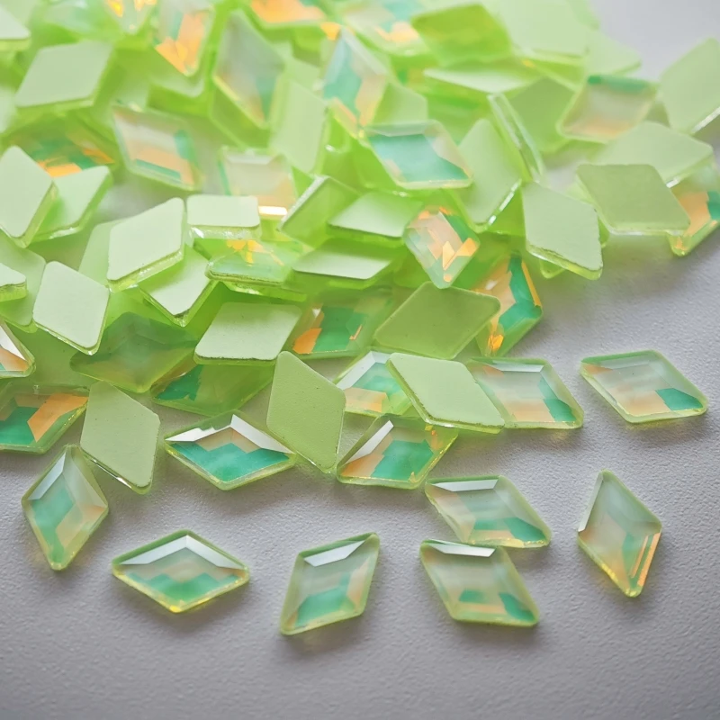 100/500pcs 3x5/4x6/5x8mm Opal Color Mocha Flat Bottom Glass Diamond Diamond Summer Small Mini Size Rhinestone DIY Accessories