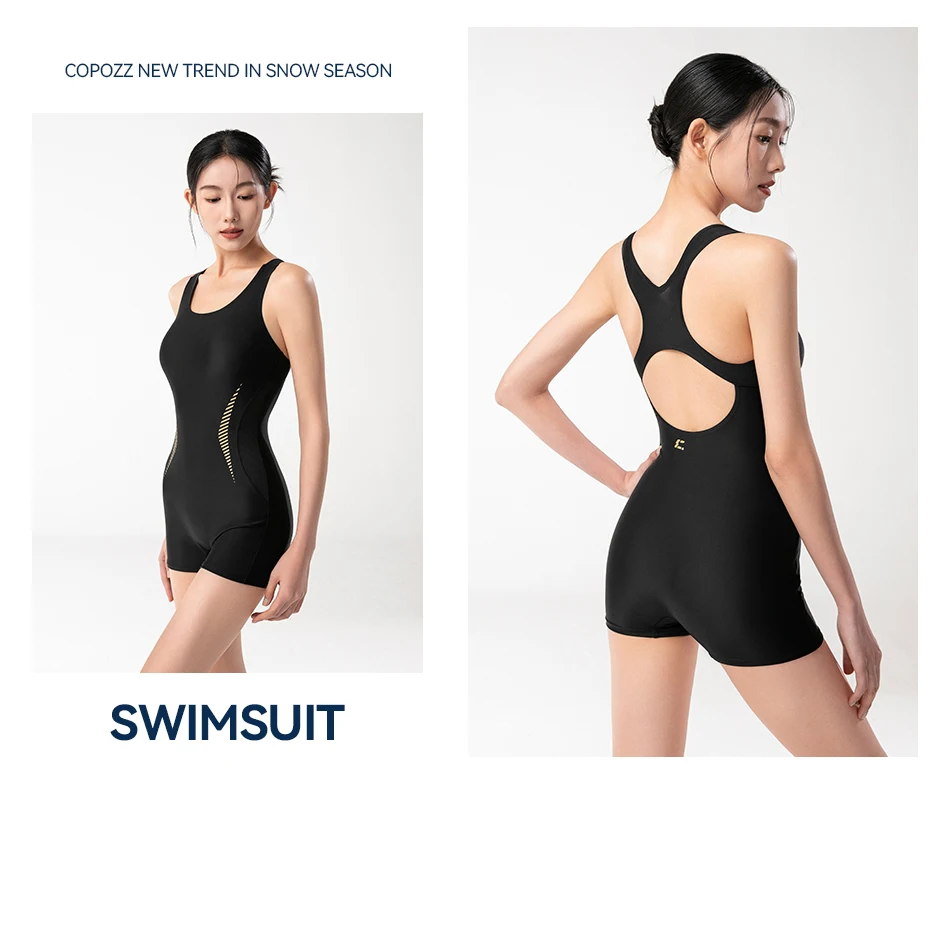 COPOZZ Woman One-Piece Swimsuit Solid Beach Sleeveless Hollow Out U Collar Summer Female Suits Surfing Sport Adult New Swimsuit