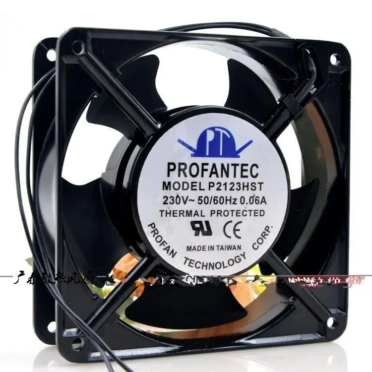 

1 PCS PROFANTEC Fan P2123HST AC 230V 12038 12CM 2 Wire axial cooling fan