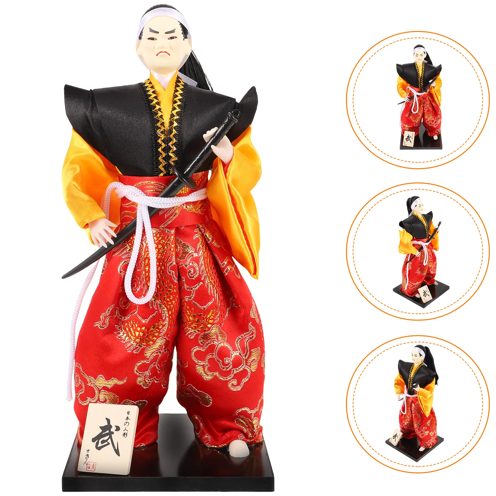

Samurai Figure Collectable Doll Japanese Samurai Statue Action Figurine Ornament
