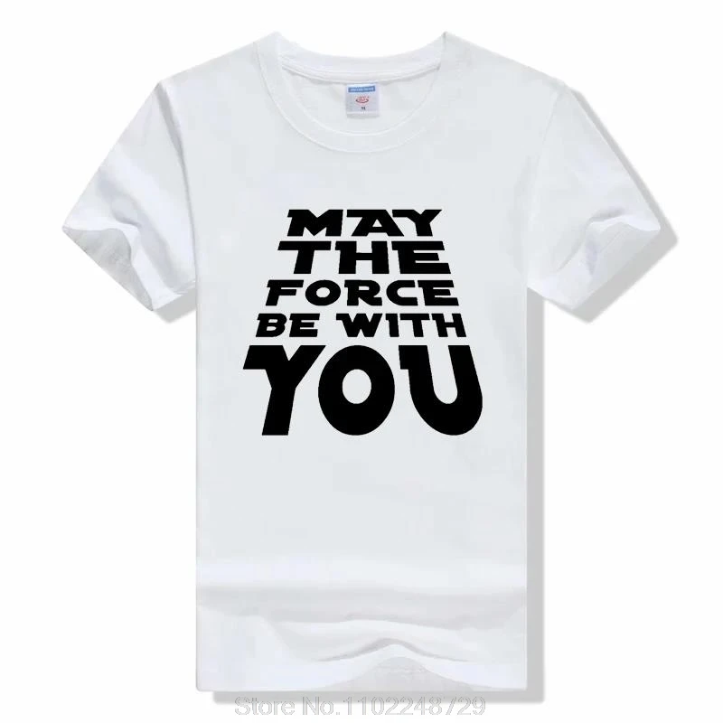 Güç Seninle Olsun Grafik Moda Spor T-shirt pamuklu üst giyim Tees Erkek Giyim Büyük Boy Unisex Tshirt streetwear