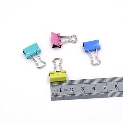 Binder Clips 20X Black Metal Binder Clips 15mm Notes Letter Paper Clip Office Supplies Binding Securing Clip Prod