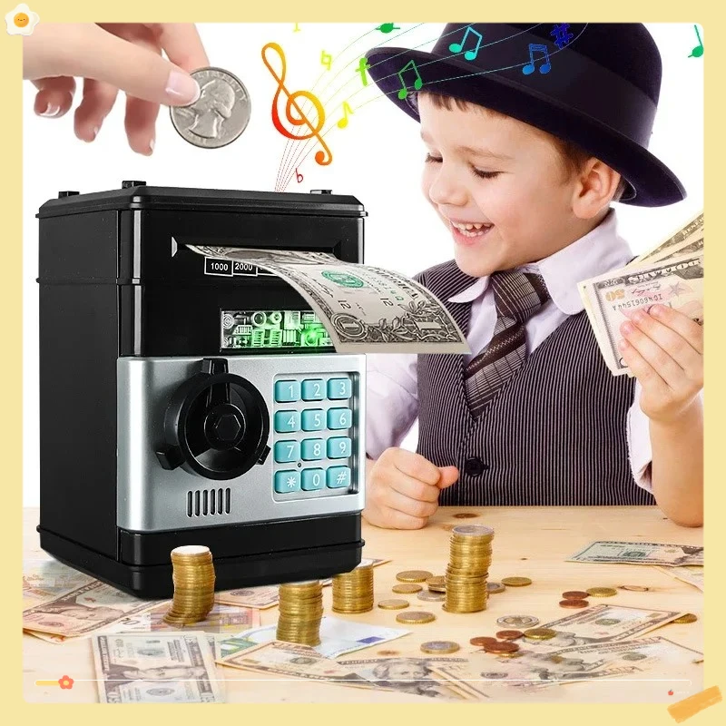 Mini Piggy Bank With Password Counter And Electronic Change Slot_voghion.com