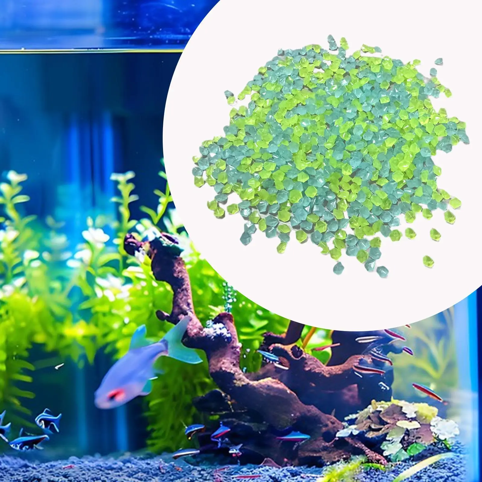 3-5mm Glow in A Dark Pebbles Sand DIY Craft Materials for Potted Plant Decor