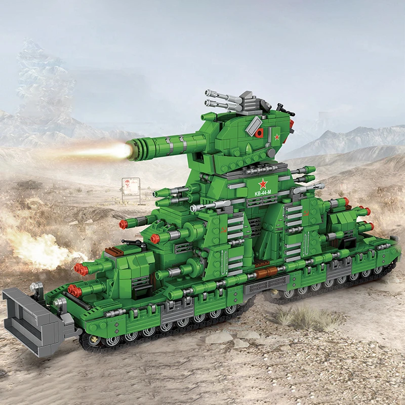 Moc Kv44 Military Tank Building Blocks Model Set Heavy Av7 War Armi Tank Model Boys Classic Toys Collezioni Per Adulti Regali