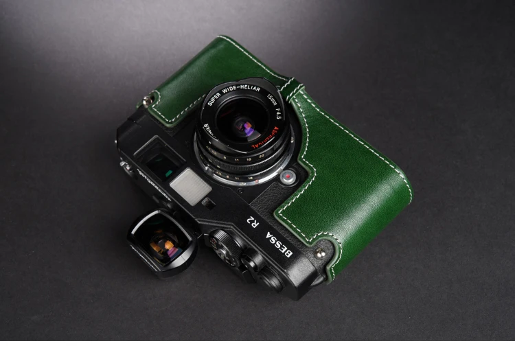 Mezza Custodia Per Fotocamera Custodia Per Bessa R4 R3 R2 M A R2S R2C T 35Rf Vera Pelle