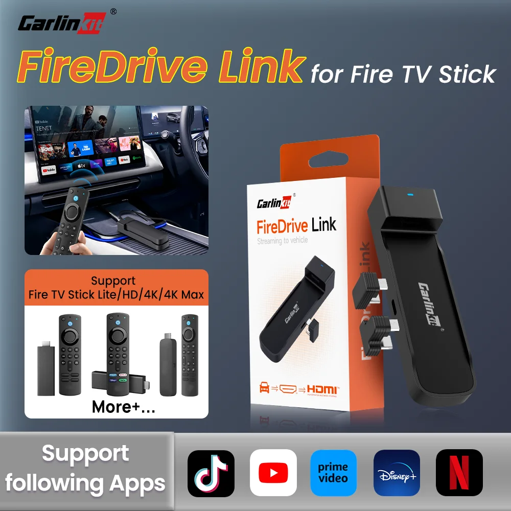 CarlinKit Firedrive リンク有線 Carplay to HDMI for Fire Tv