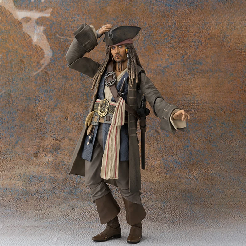 Disney Pirati Dei Caraibi Jack Sparrow Action Figure Johnny Depp Figurine Desktop Ornament Modello Giocattoli Regali