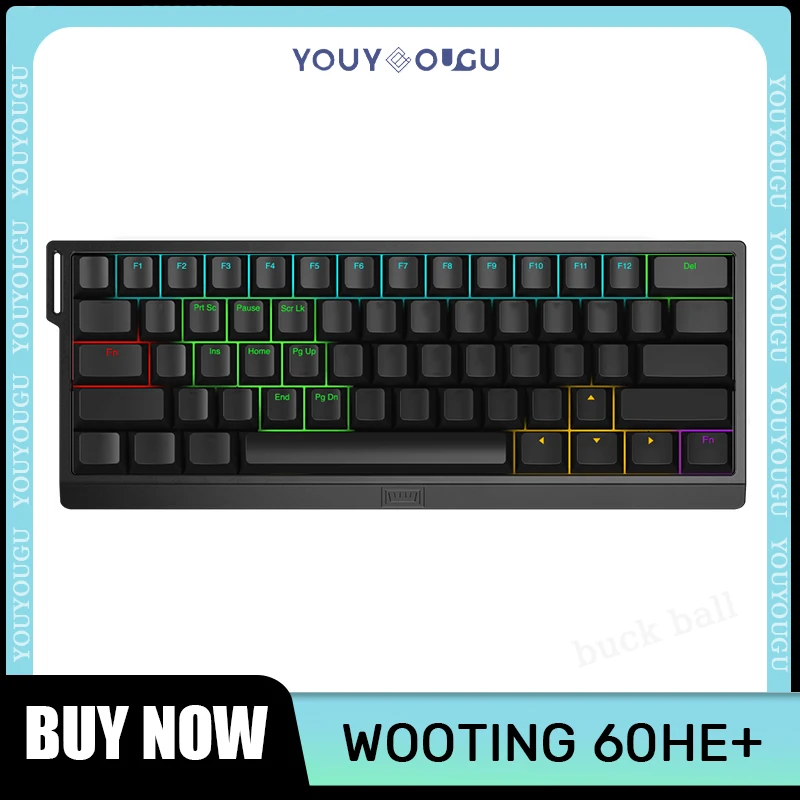 Wooting 60He + Tastiere Meccaniche Tastiera Wireless Bluetooth Interruttore Magnetico Guarnizione A 3 Modalità Rgb Tastiere Da Gioco Hot-Swap Personal