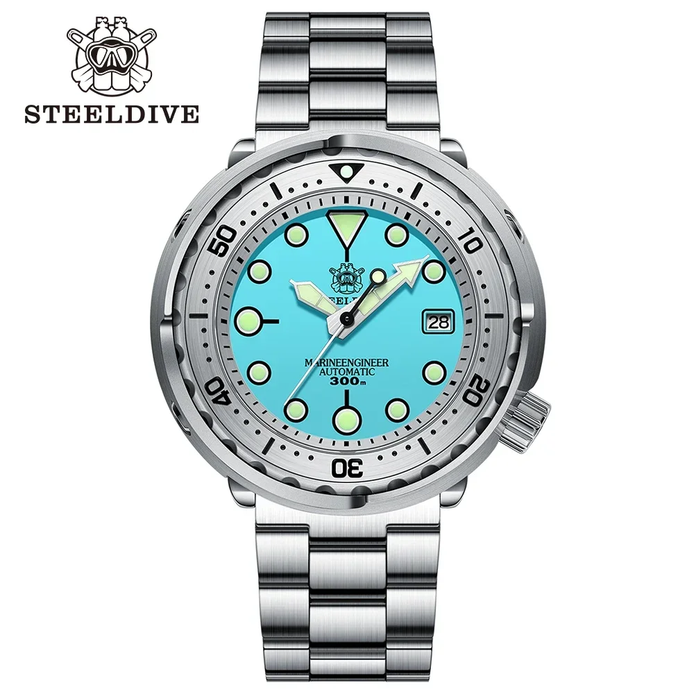 Мужские Водонепроницаемые наручные часы SD1986 STEELDIVE 300 м чехол NH35 47,5 мм Tuna