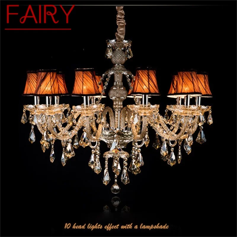 

FAIRY American Style Chandelier Lamp LED Pendant Candle Hanging Light Luxury Fixtures for Home Decor Villa Hall