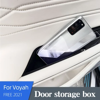 Organizzatore per auto per Voyah FREE 2021 2022 2023 ABS Maniglia per porta Scatola di immagazzinaggio Contenitore Titolare Aray Accessori decorativi per auto Nero
