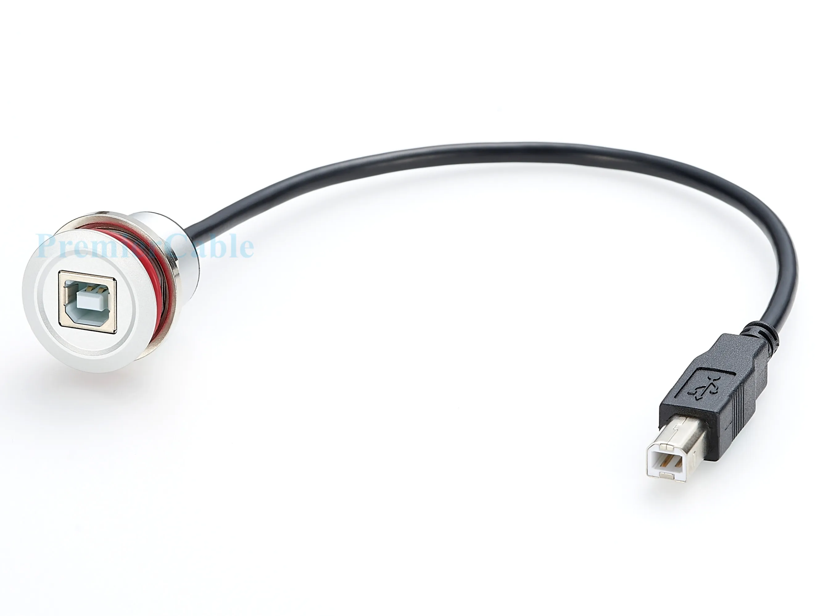 USB Typ B Stecker auf Buchse Verlängerungskabel, Einbau-USB-B-Konverterkabel für Drucker, Scanner, Motorrad-Armaturenbrett – Detail 3
