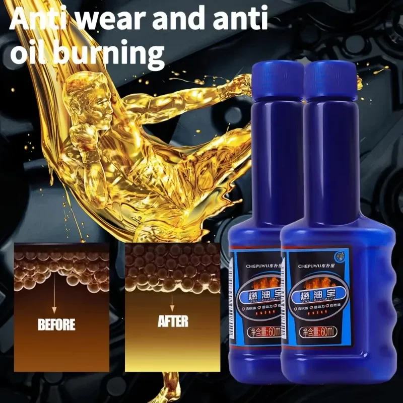 60ml Fuel Treasure Car Diesel Gasoline Additive Auto Fuel System Carbon Removal Cleaning Agent Gasoline Injector Cleaner