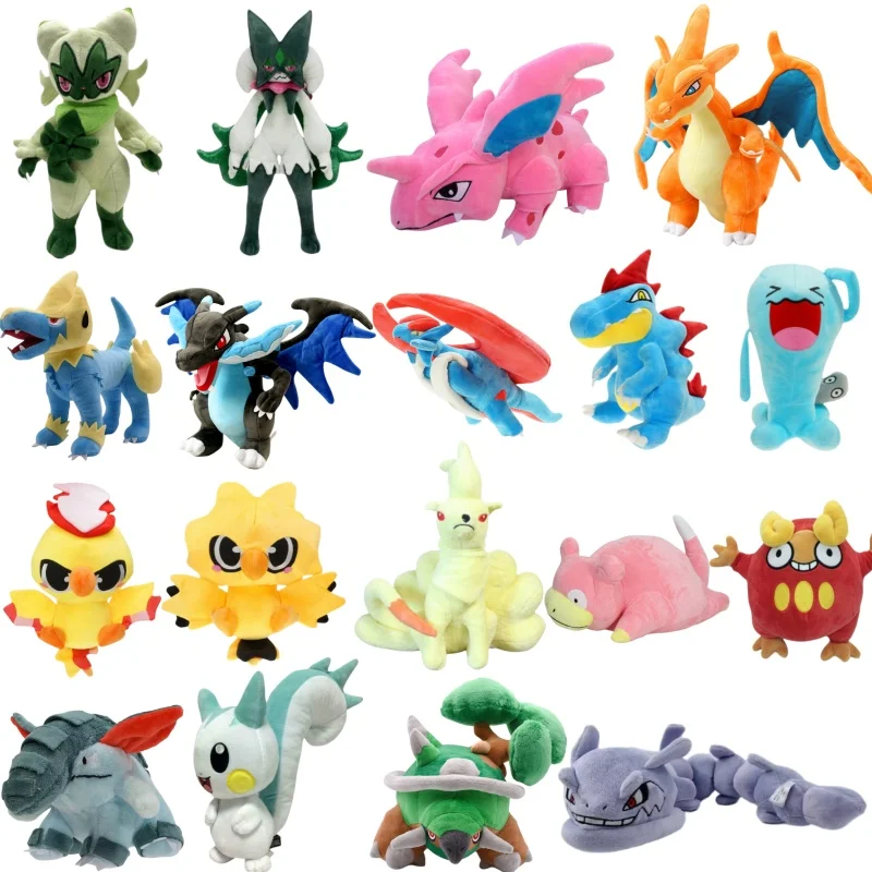 

Новые плюшевые игрушки Pokemon Charizard X & Y Meowscarada Floragato Nidorino Pachirisu Steelix Rayquaza саламанс подарок на день рождения для детей