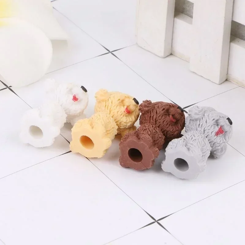 2 Pack Kawaii Cute Puppy Cartoon Eraser Pencil Rubber Novelty Kids School Student Office Stationery Supplies Pencil Eraser