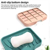 Silicone Soap Tray Self-Draining Soap Pad Multifunctional No-Punch Sink Tray Storage Rack for Bathroom and Kitchen Supplies 4