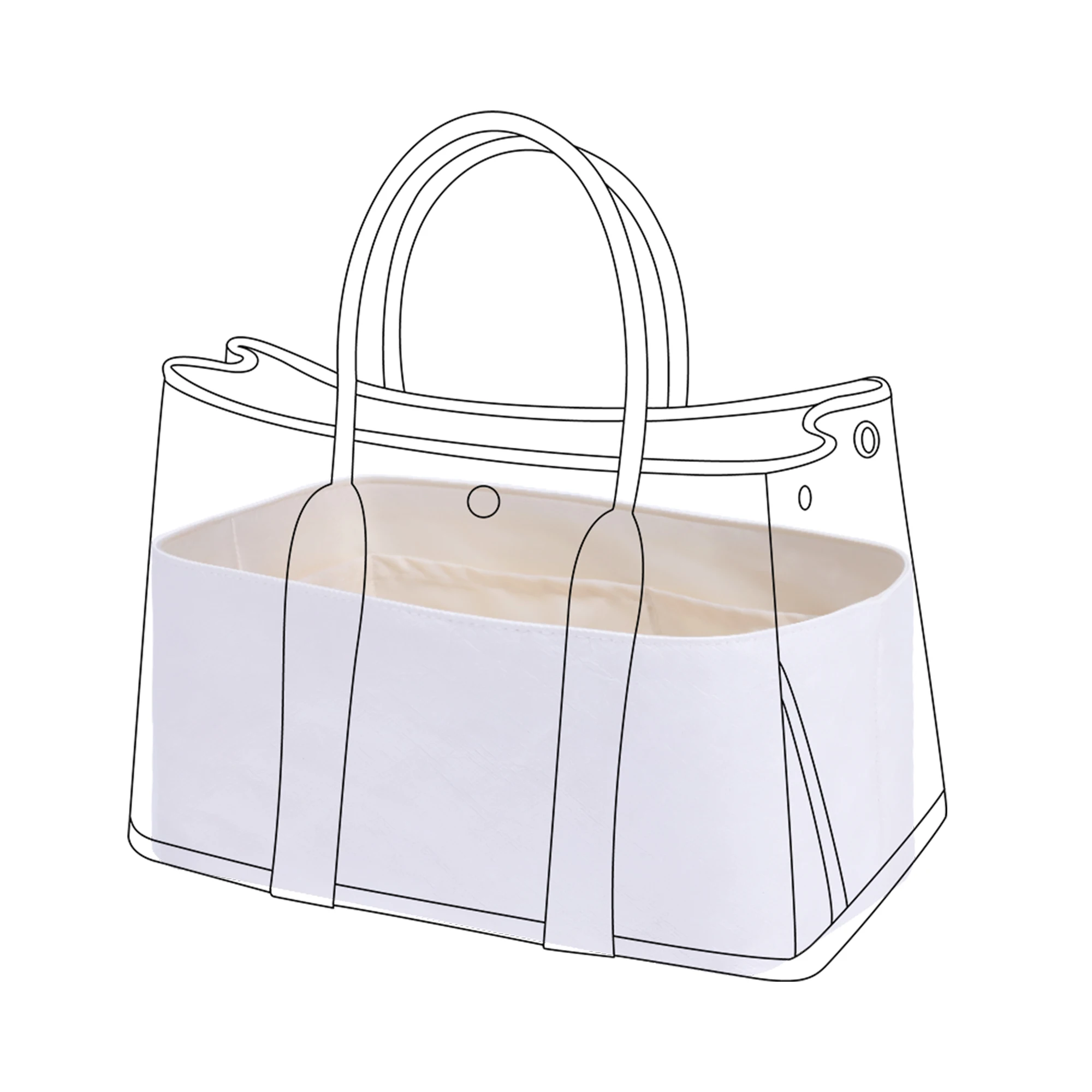 Organizador de bolsos liviano DGAZ para bolso de fiesta de jardín de Hermes, interior de bolso de seda y papel Dupont para bolsos de lujo