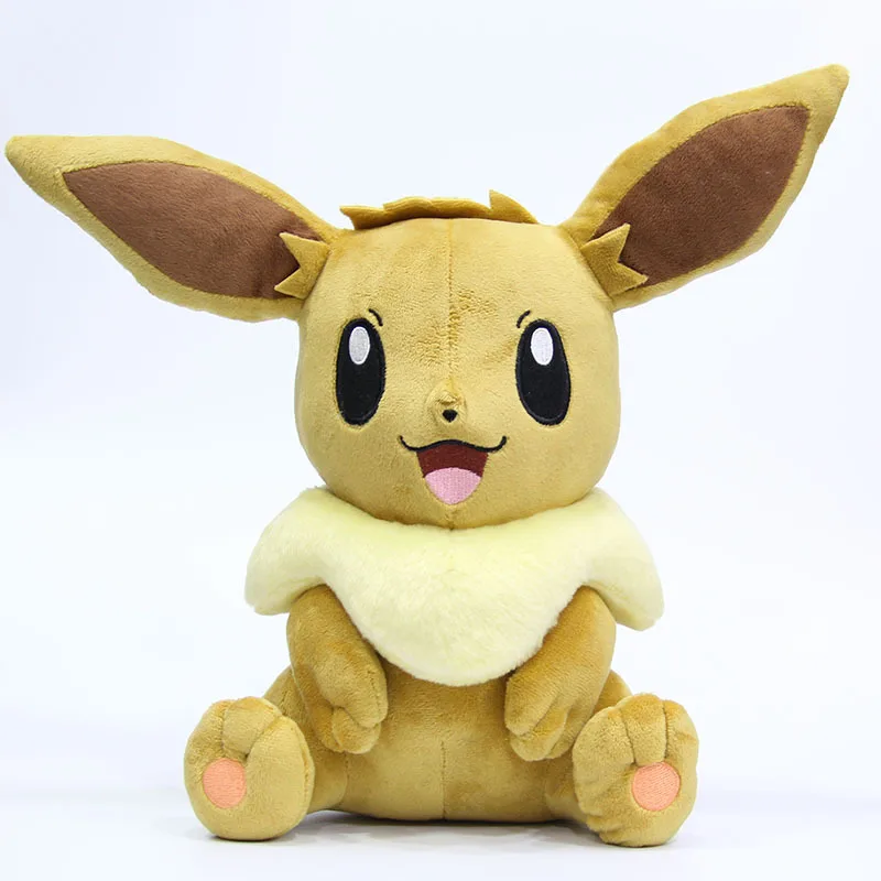 30cm Size Pokemon Eevee Evoli Plush Doll Model Toy new pokemon face change figure model pikachu eevee anime action figure collect pokemon face changing doll tide play toy gift