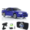 Mini Toys 1/18 LDRC LD1899 R34 RC Racing Car RWD Radio Control Drift Vehicles Model Gyroscope with Light System Boys Gifts 1