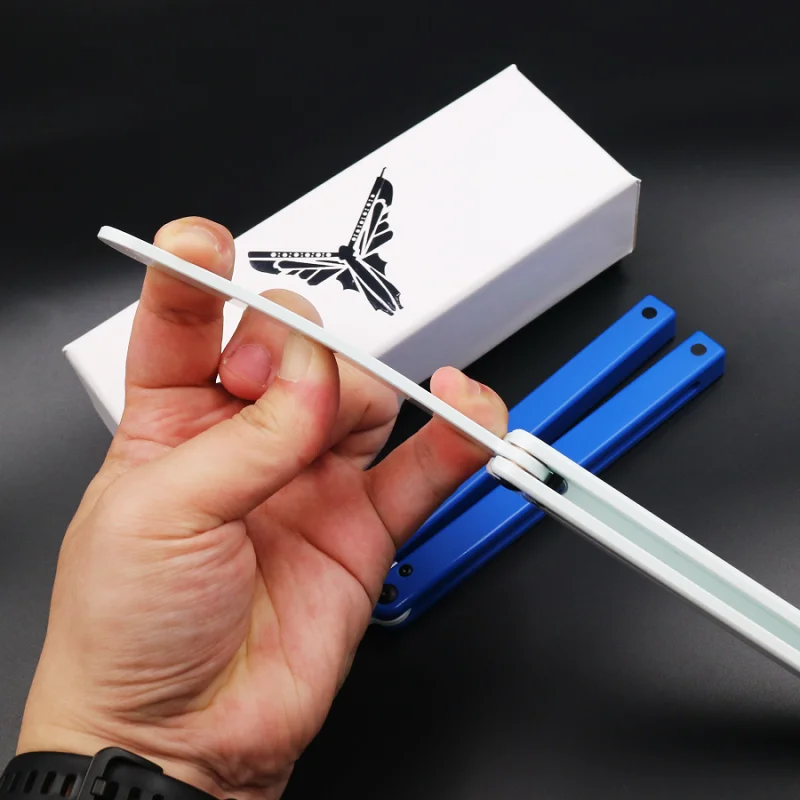 Squiddy Practice Plastic Unshaved Folding Pocket EDC Butterfly knife Balisong Trainer 2