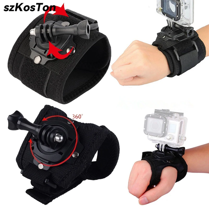 360 Degree Rotation Hand Strap Mount for GoPro 13 12 11 10 9 Hand Glove Wrist Strap Mount for DJI OSMO Action 4/5Pro Accessories