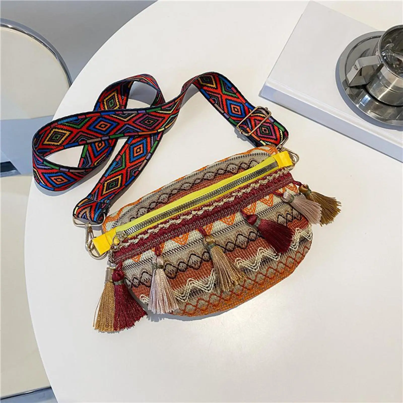 Boho Fanny Pack Detachable Adjustable Shoulder Strap Belt Bag Waistpack
