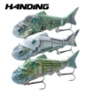 HANDING 3Pcs M1 Lipless 4-Segments Body Fishing Lure Tackle Slow Sinking 3D Artificial Swimbait 15g/22g/34g UV Paint Hard Bait 1