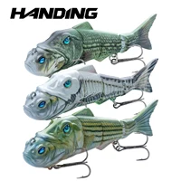 HANDING 3Pcs M1 Lipless 4-Segments Body Fishing Lure Tackle Slow Sinking 3D Artificial Swimbait 15g/22g/34g UV Paint Hard Bait 1