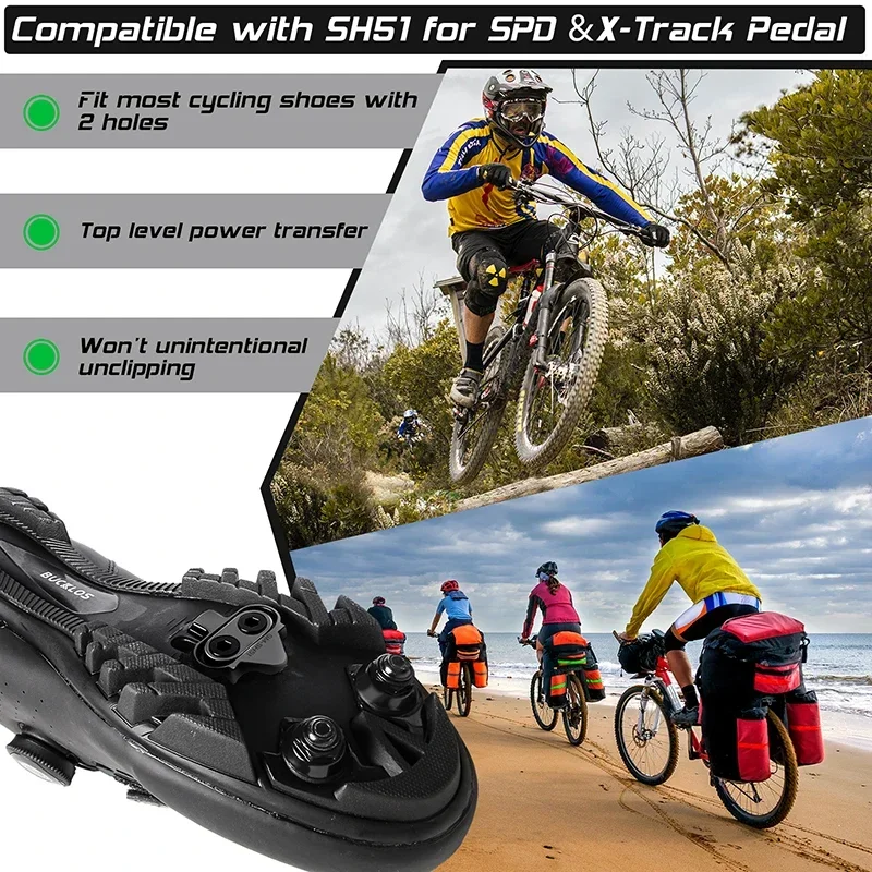 1/2/4PC MTB Cleats BUCKLOS Mountain Bike Pedal Clip Cycling Shoes Pedals Cleat for SHIMANO SPD Self-Locking Bicycle Accessories 5