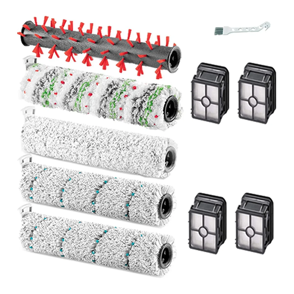 

10PCS Brush Roller & Filter Replacement Set for Bissell CrossWave Cordless Max 2554A 2590 2593 2596 Vacuum Cleaner