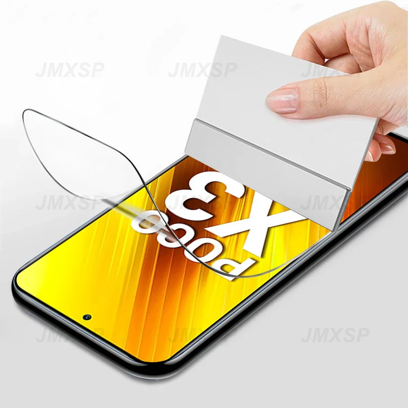 best phone screen protector 2Pcs Full Cover Hydrogel Film For Xiaomi Poco X3 M3 M2 F2 M4 Pro Screen Protector For Xiaomi Poco X3 X4 NFC F3 GT F1 X2 C3 Film best screen guard for mobile