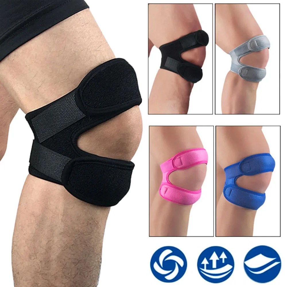Knee Support 1Pcs Adjustable Patella Knee Strap Neoprene Knee Brace Support for Running Arthritis Jumper Tennis Basketball Pain Relief knee support sleeve,knee brace,shin protector