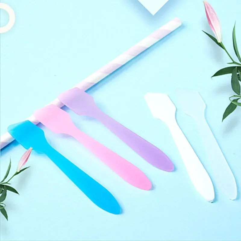 10 개/대 재사용 페이셜 마스크 스틱 화장품 주걱 플라스틱 페이스 마스크 작은 스푼 DIY 페이스 스킨 케어 마스크 믹스 메이크업 도구