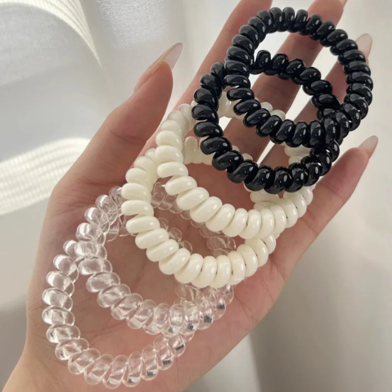 Spiral No-Crease Hair Ties - Strong Hold Ponytail Holders for All Hair Types (1/20 Pack)