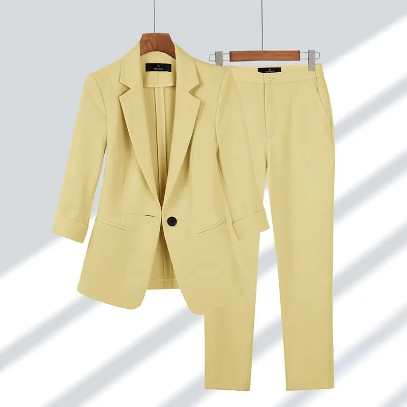 Amazon.com: Women 2 Pieces Elegant Slim Fit Jacket Formal Office Work Pant  Lapel Coat Set Women Pants Suits Black : Clothing, Shoes & Jewelry