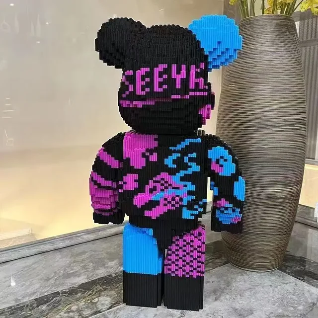 55CM Super Large Series Violent Bear Building Blocks Decoration Small Particle Three Dimensional Assembly Toy Gift 6
