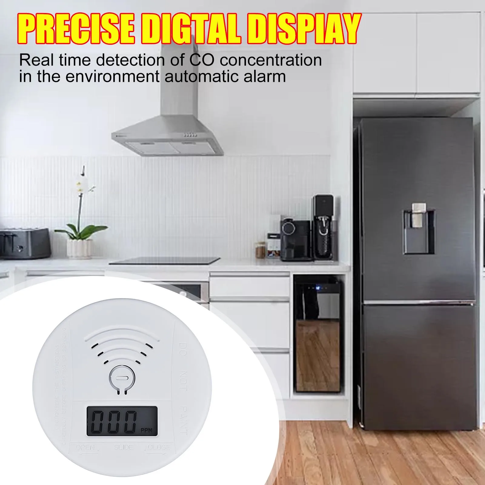 Standalone Carbon Monoxide Alarm Detector carbon monoxide alarm carbon monoxide detector LED Digital Display Mini CO Sensor Battery Powered With Sound Warning For Home Kitchen
