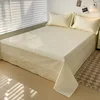 Soft Egyptian Cotton Bed Sheet Home Textile Luxury 400TC 100% Cotton Flat Sheets Bed Linen Single Queen King Size Bedspreads 6