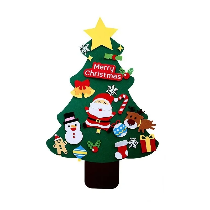 1 set Christmas tree children's handmade educational DIY Christmas decoration pendant non-woven felt tree