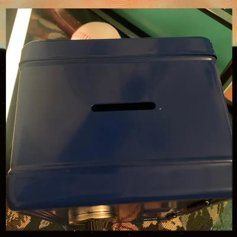 2X Safe Box Organizer Iron Desk Decorative Box Piggy Bank Metal Mini Cabinet Money Storage Box Storage Box Black-Y05A