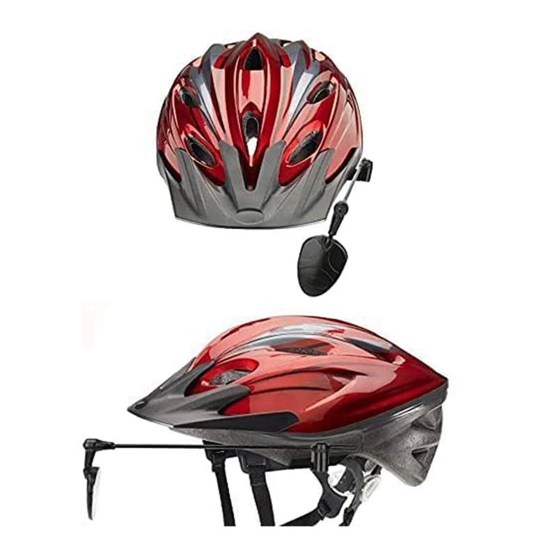 New 2Pcs Bike Helmet Mirror, 360 Degree Adjustable Bicycle Rear View Mirror Bike Mirror Lightweight For Cycling