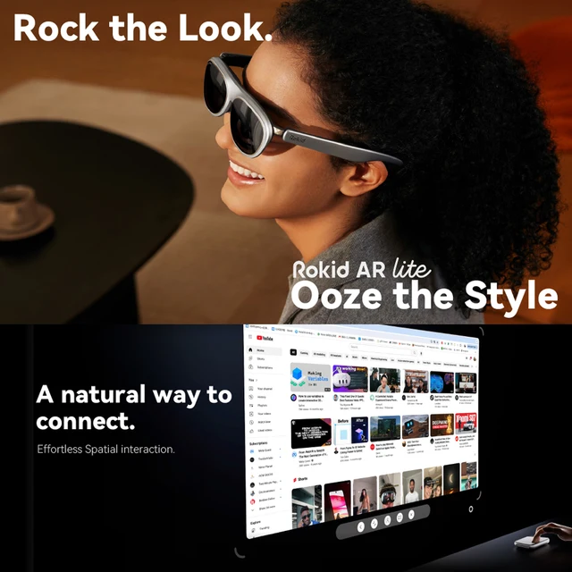 Rokid AR Spatial (Max2+Station2) Smart AR Glasses Global Version HD 3D Smart Glasses Space Projection Screen Real Time Translate 2