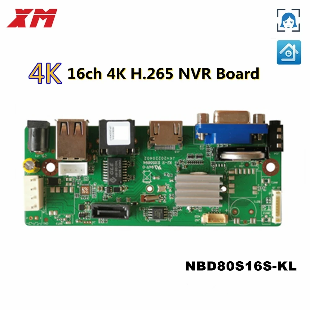 Videoregistratore Di Rete Xm 4K 16 Ch Nvr H.265 16 Canali 5Mp 1080P Nvr, Uscita Hdmi, Supporto Scheda Nvr Onvif, Monitoraggio Mobile